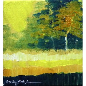 Ayesha Siddiqui, 7 x 7 Inch, Oil on Canvas,  Landscape Painting, AC-AYS-051